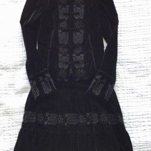 NWT BCBG velvet embroidered blazer/jacket (XS) AND tiered skirt (0)